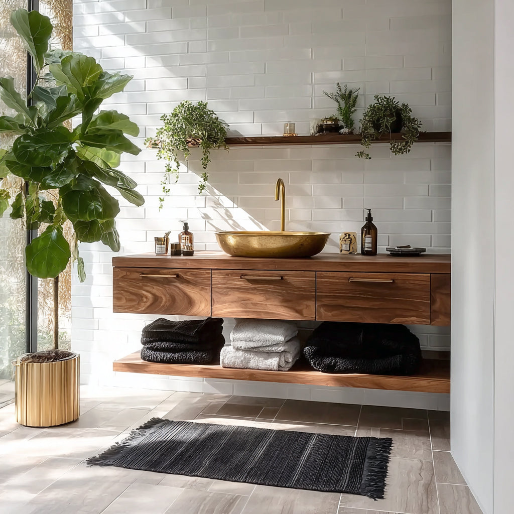 Luxury Floating Bathroom Vanity – Modern Elegant Wall-Mounted Design