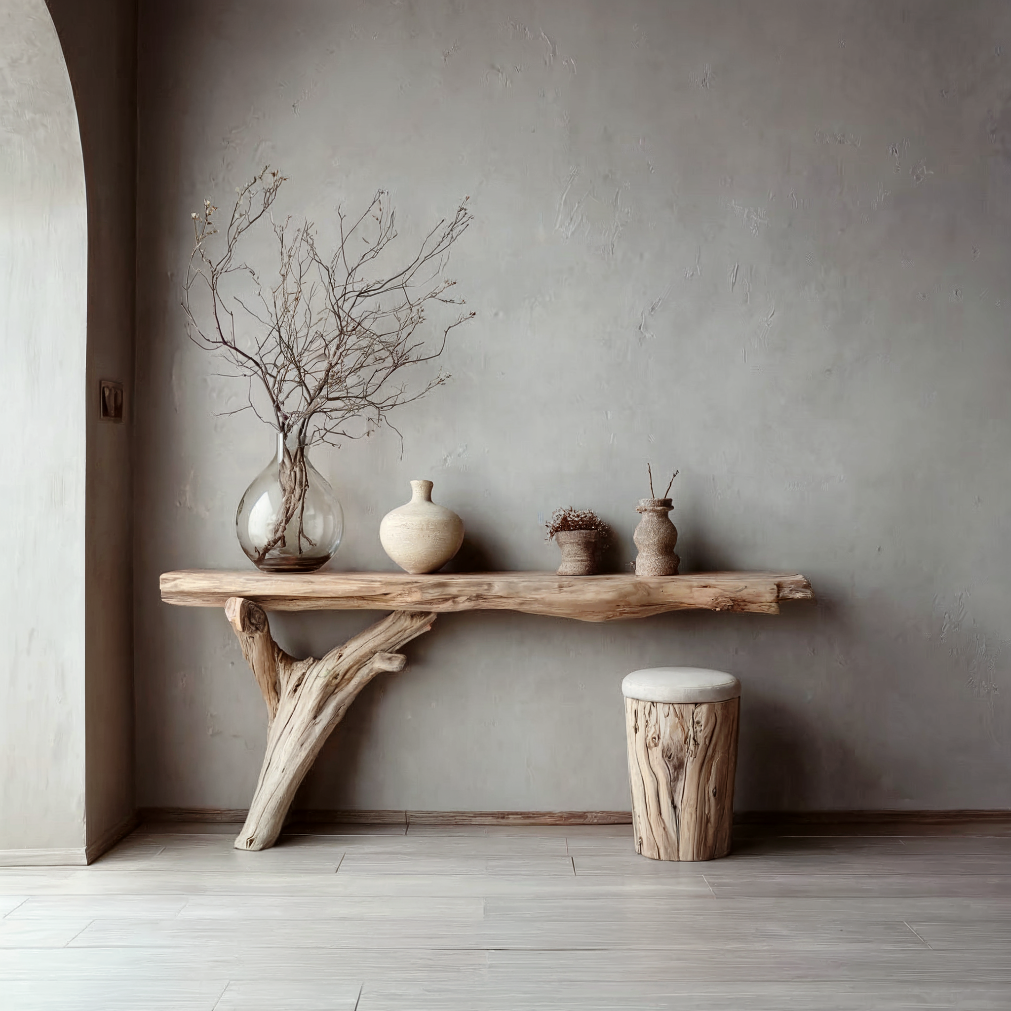 Handmade Live Edge Console Table – Rustic Entryway & Hallway Side Table