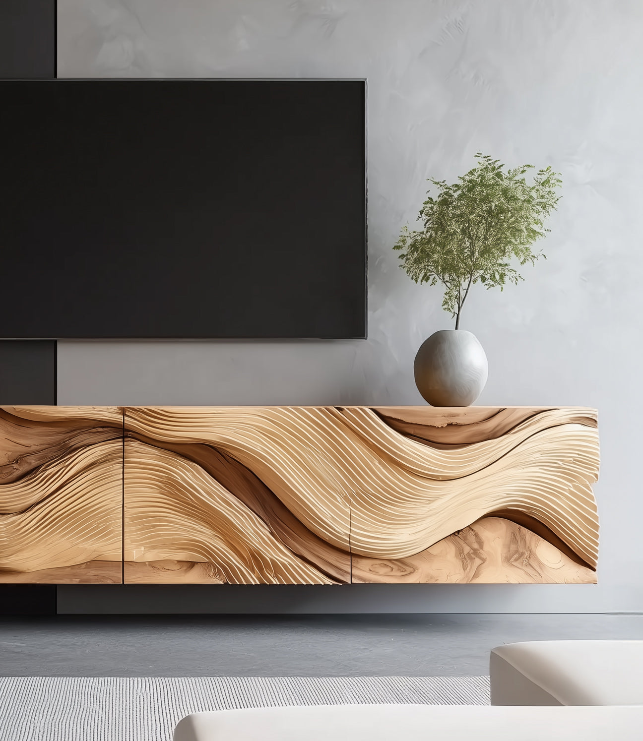 Custom Live Edge TV Stand – Rustic Floating TV Cabinet, Handmade Farmhouse Console, Unique Storage Furniture