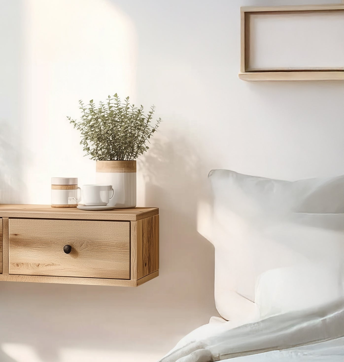 Reclaimed Wood Bedside Table – Solid Wood Rustic Nightstand, Handmade Bedroom Decor & Housewarming Gift