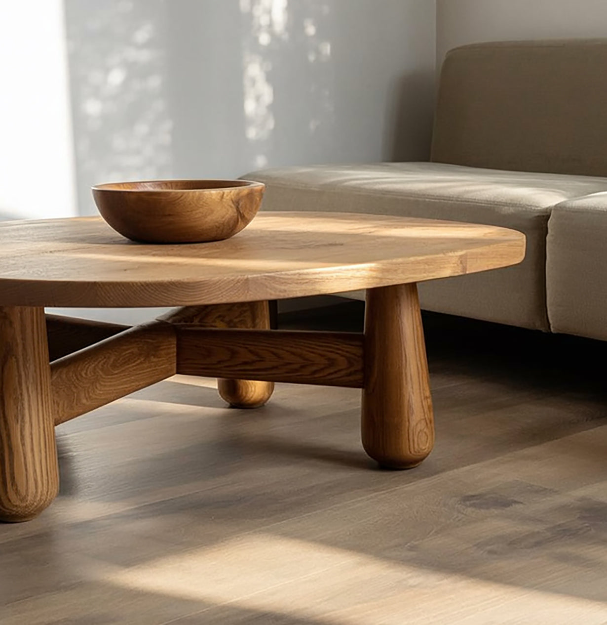 Table Basse En Bois Style Ferme Moderne – Plateau Live Edge Salon
