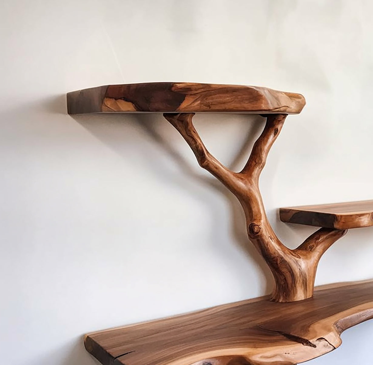 Étagère Flottante en Branche d’Arbre – Décoration Murale en Bois Flotté
