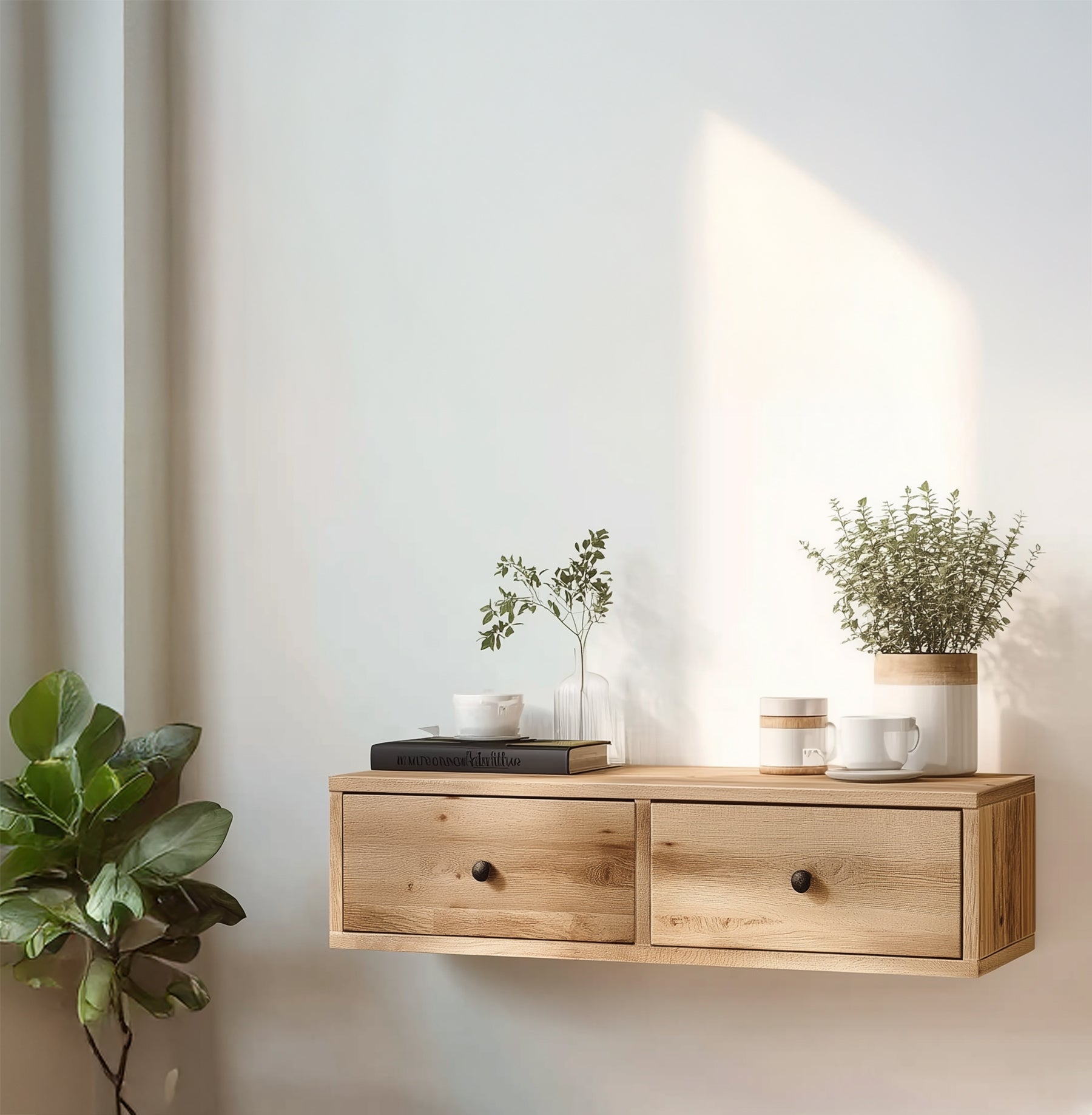 Reclaimed Wood Bedside Table – Solid Wood Rustic Nightstand, Handmade Bedroom Decor & Housewarming Gift