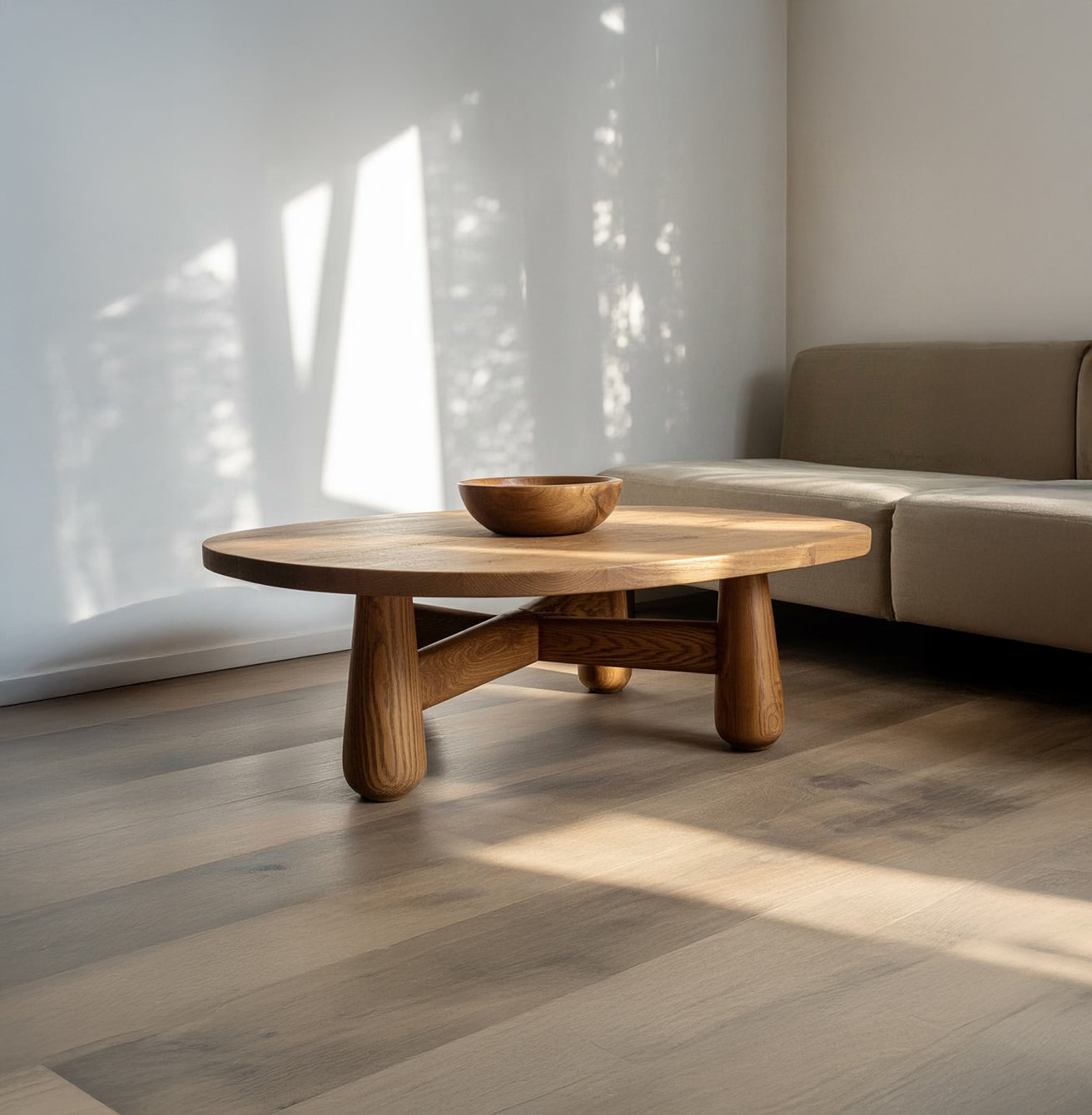 Table Basse En Bois Style Ferme Moderne – Plateau Live Edge Salon