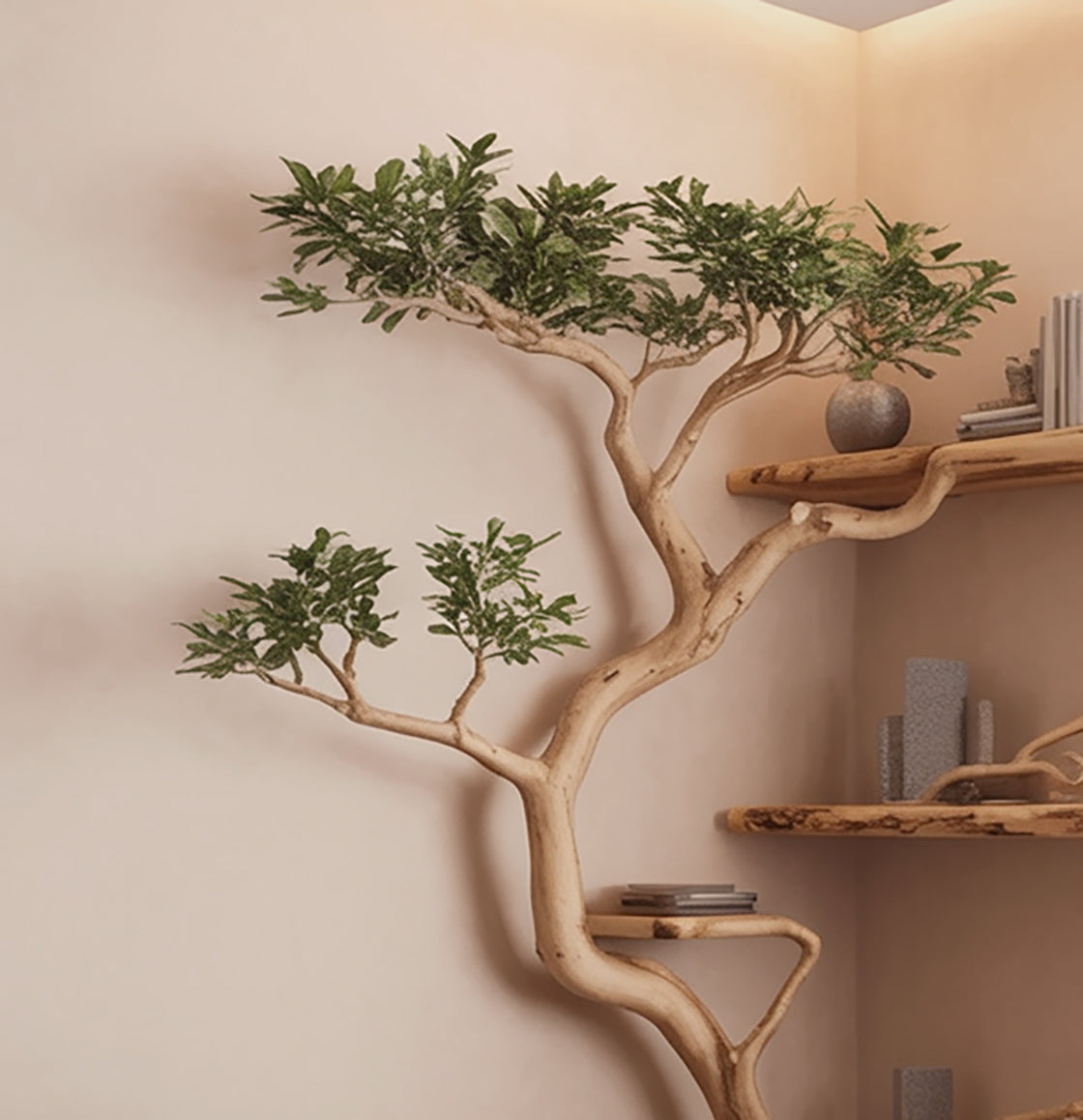 Handmade Tree Bookshelf – Rustic Wooden Bookcase for Home Decor & Gifts