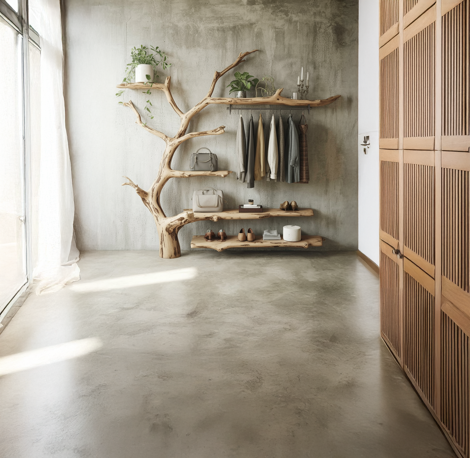 Solid Wood Coat Rack with Shelf – Decorative Wall Mounted Hanger with Hooks, Personalized Entryway Shoe & Wall Decor