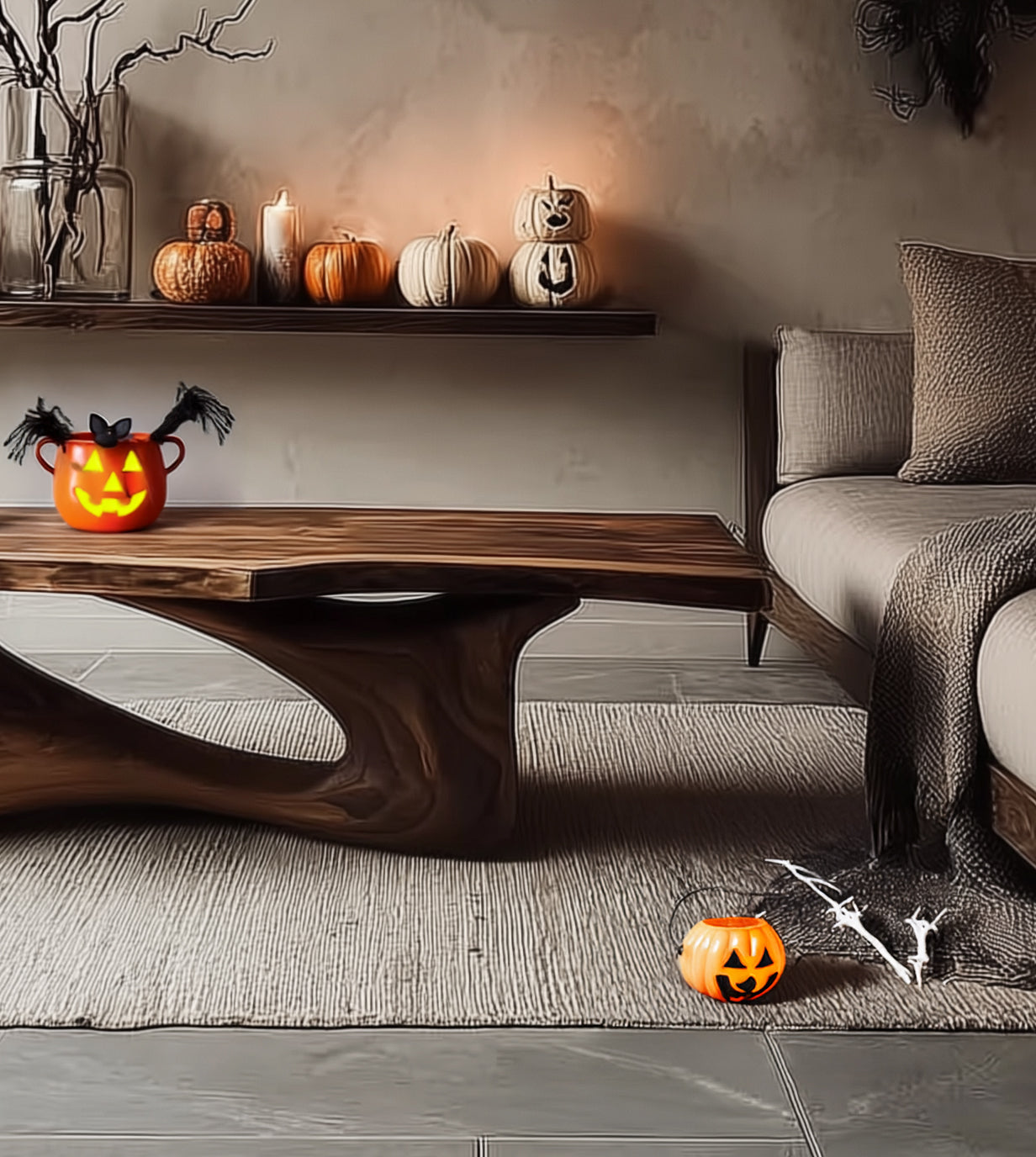 Mid Century Live Edge Coffee Table – Rustic Farmhouse Reclaimed Wood Side Table