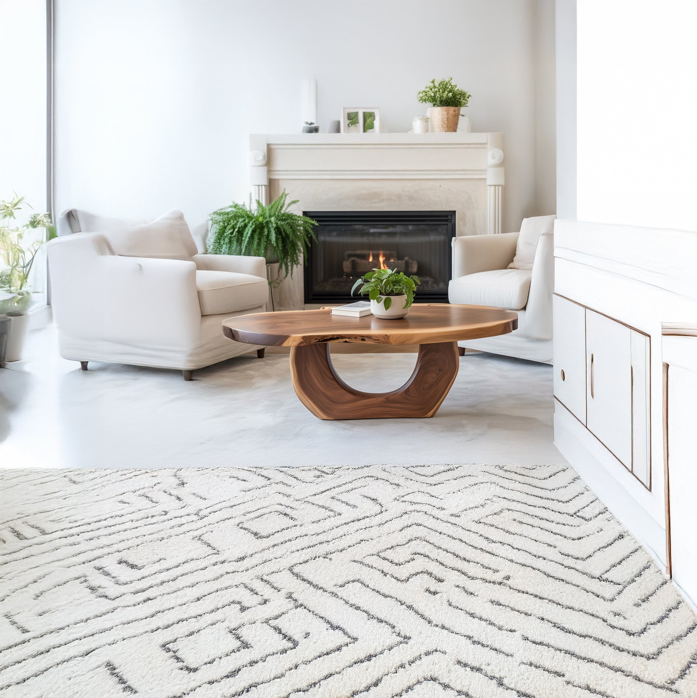 Rustic Solid Wood Coffee Table – Live Edge Farmhouse Reclaimed Wood Table