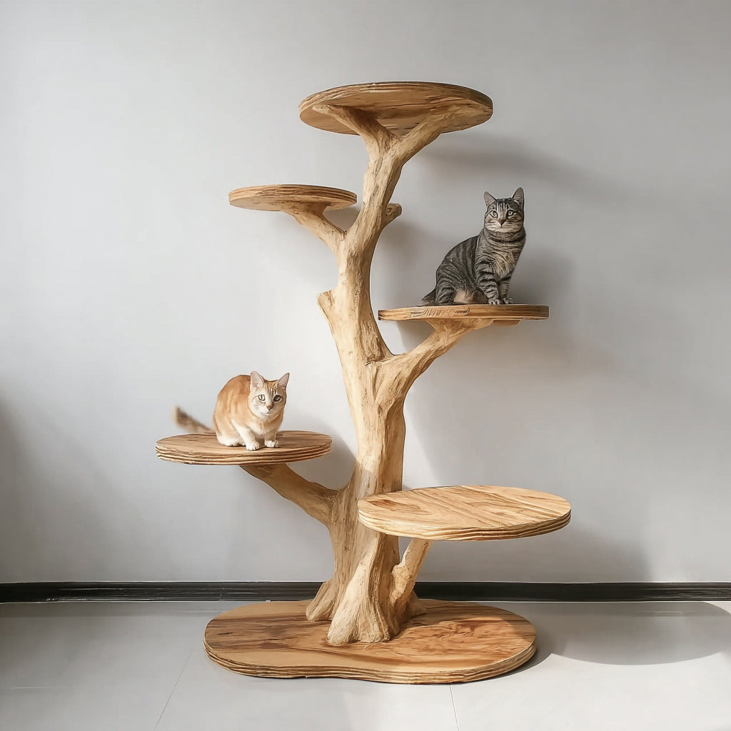 Arbre à Chat Rustique Style Bibliothèque – Meuble Design pour Salon
