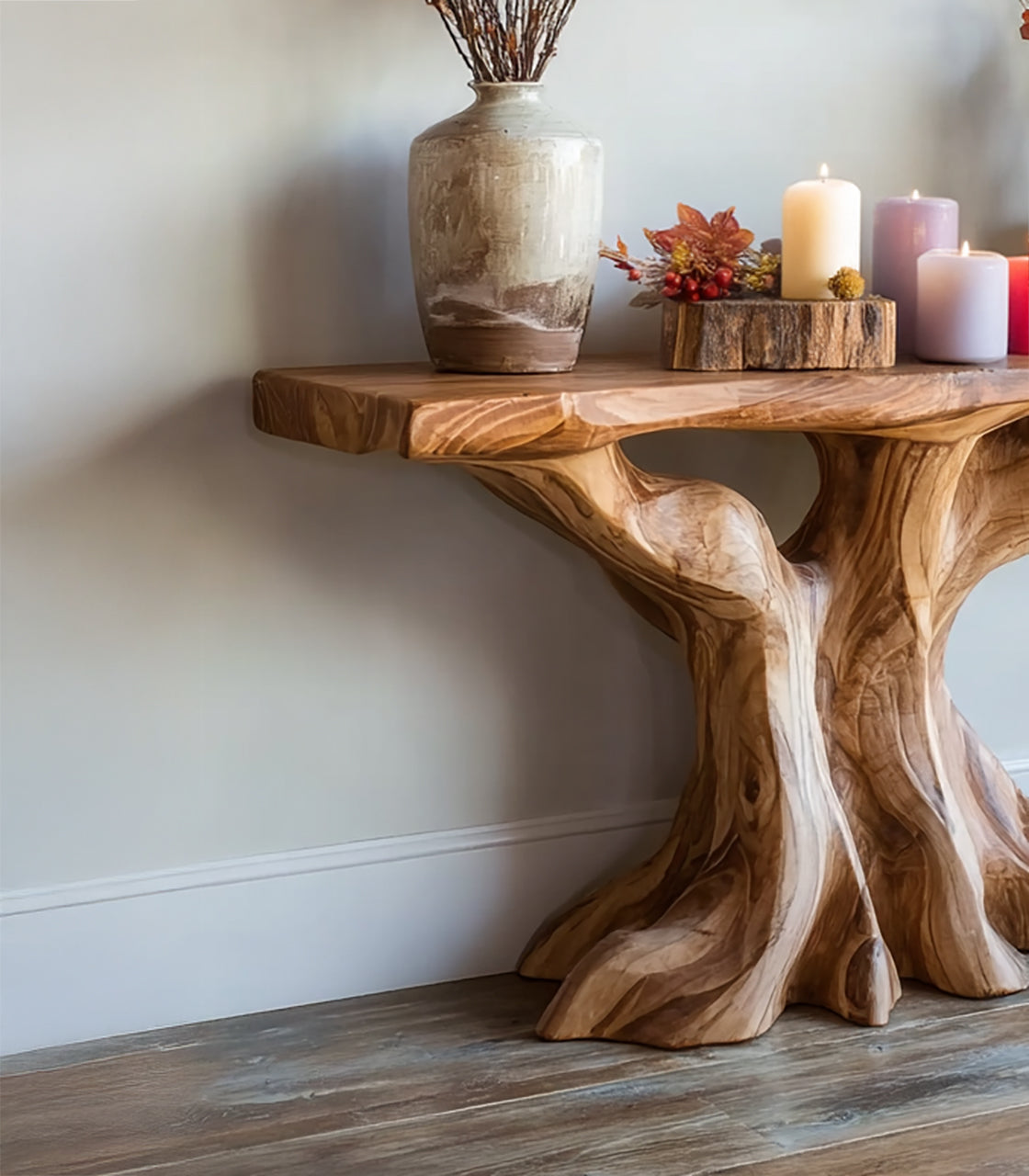 Rustic Wood Console Table – Farmhouse Entryway, Hallway & Sofa Table