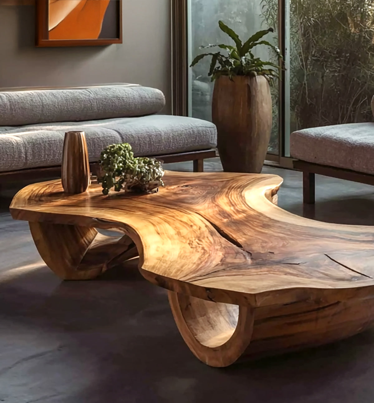 Rustic Reclaimed Wood Coffee Table with Shelf – Handmade Farmhouse Barnwood Furniture