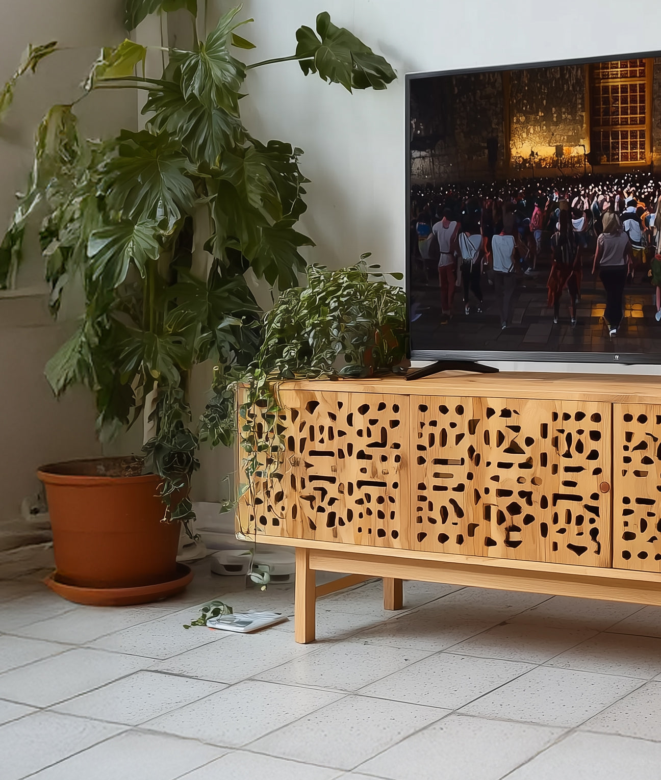 Rustic Solid Wood TV Cabinet – Handmade Farmhouse TV Stand, Antique Console, Custom Unique Furniture