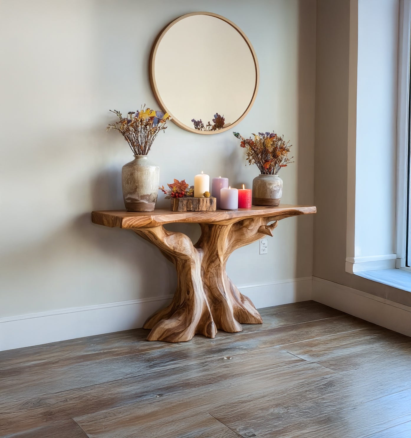 Rustic Wood Console Table – Farmhouse Entryway, Hallway & Sofa Table