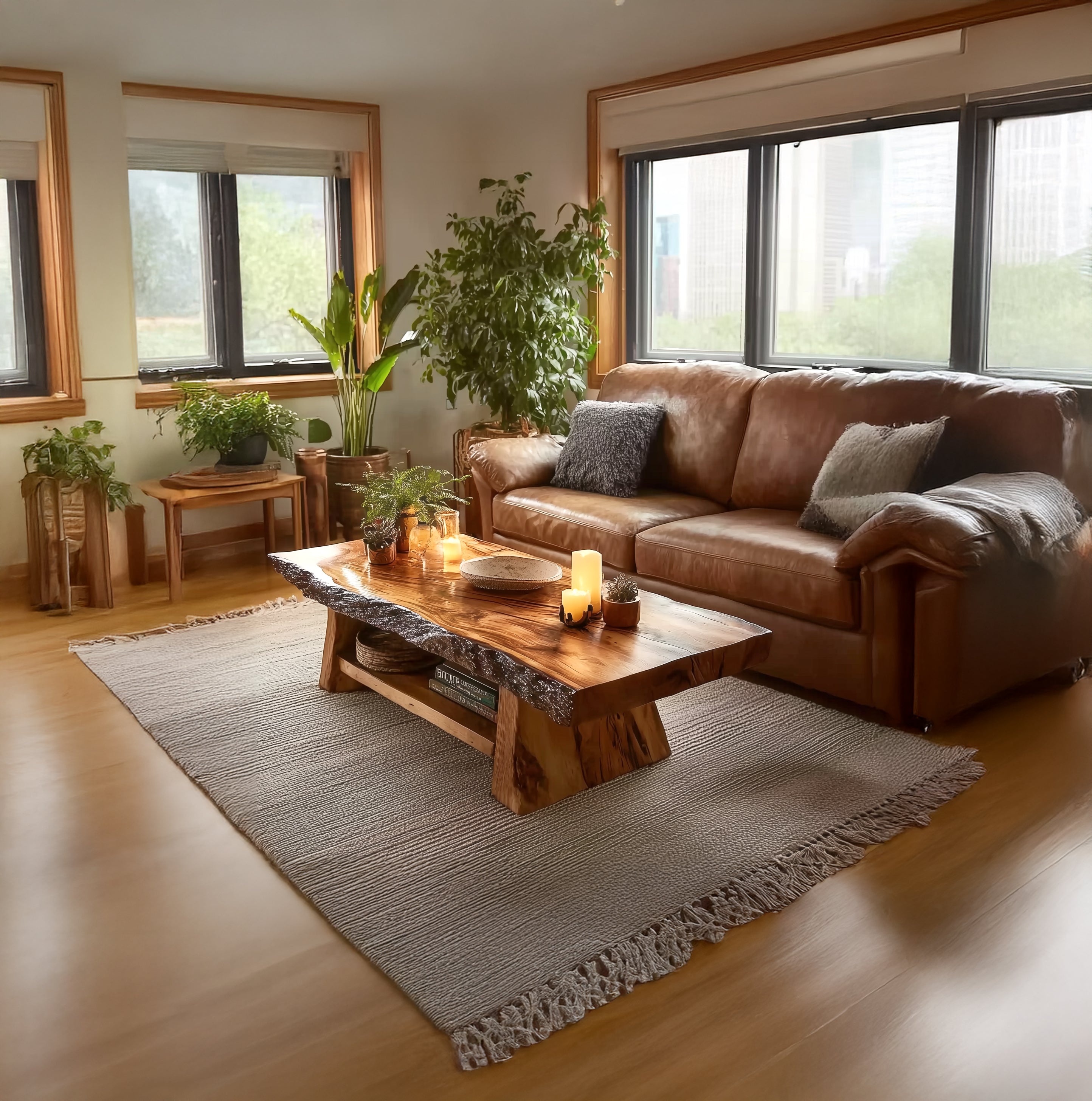 Coffee Table Side Table – Rustic Mid Century Handmade Vintage Furniture