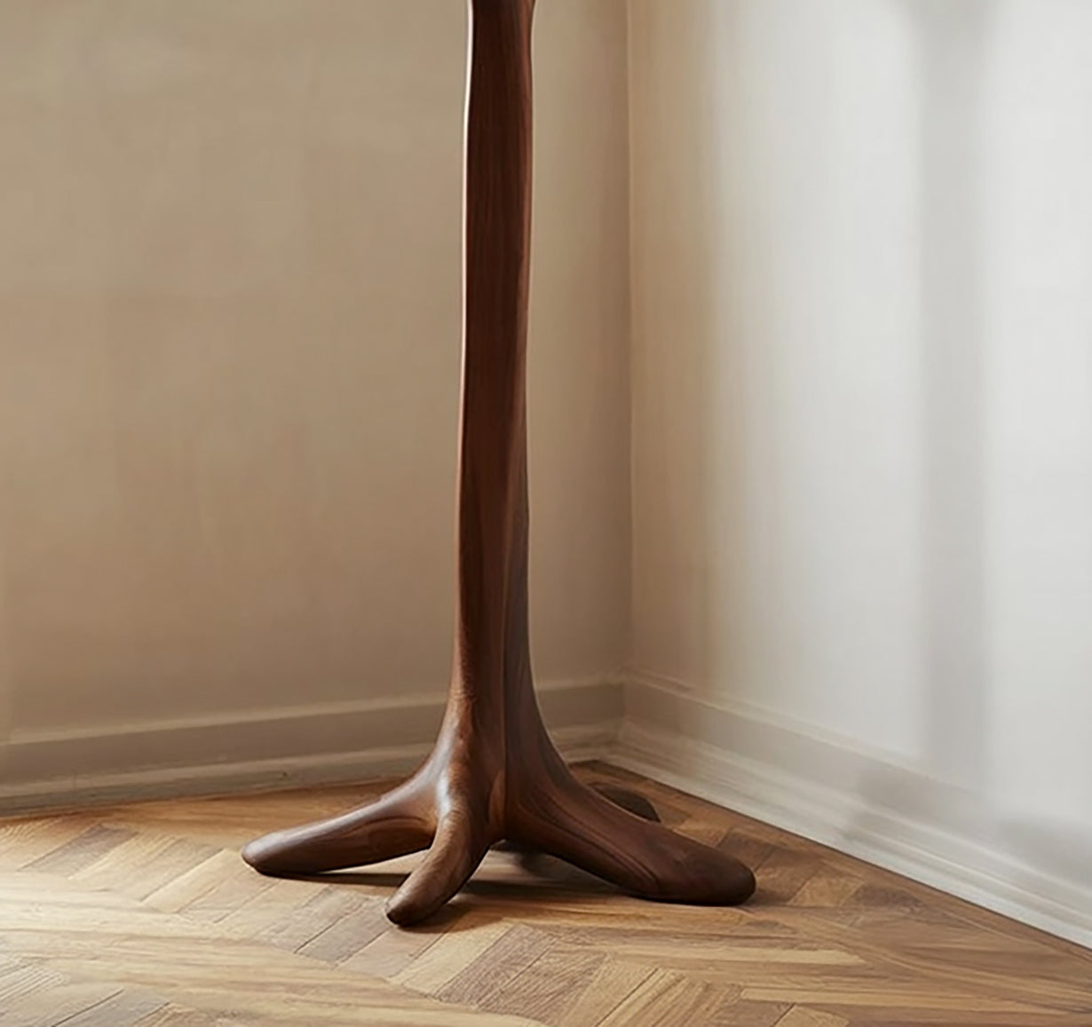 Porte-Manteau Branche d’Arbre Artisanal en Bois Massif Sculpté
