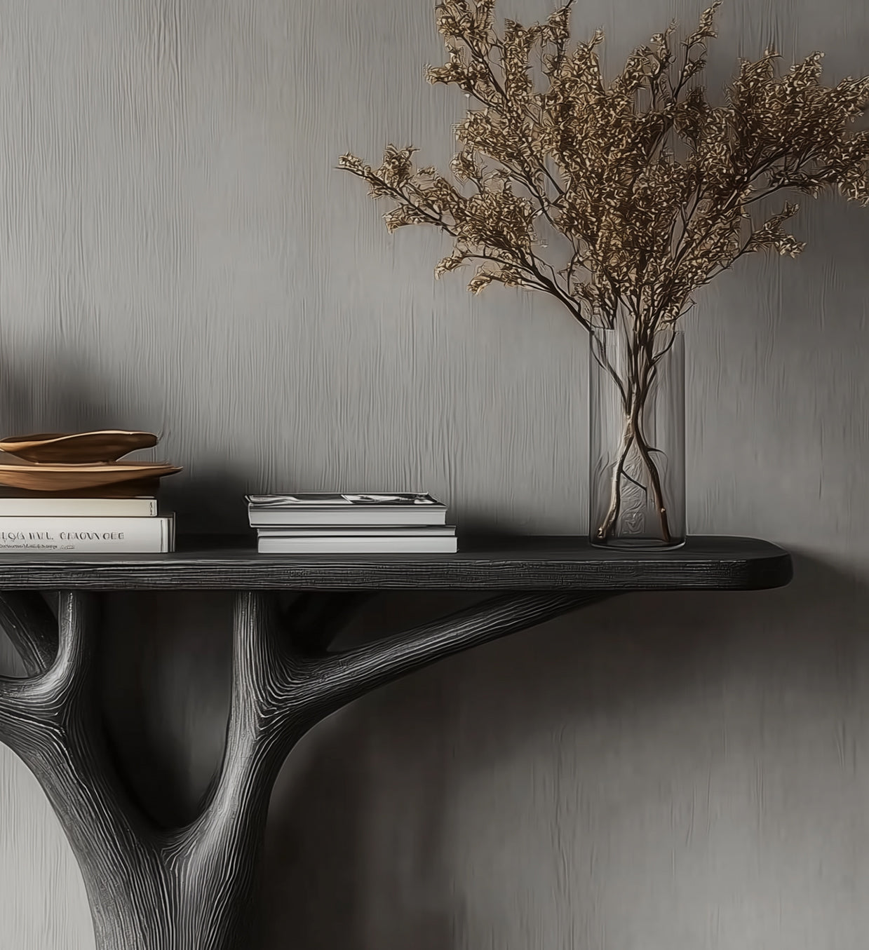 Modern Tree Branch Console Table – Handcrafted Wooden Entryway Table