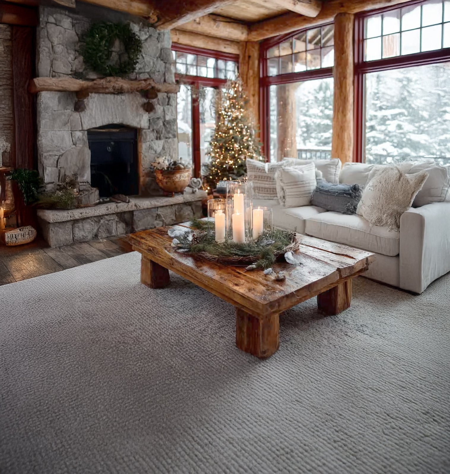 Handmade Live Edge Wooden Coffee Table – Rustic Home Furniture, Mid Century Rustic Coffee Table