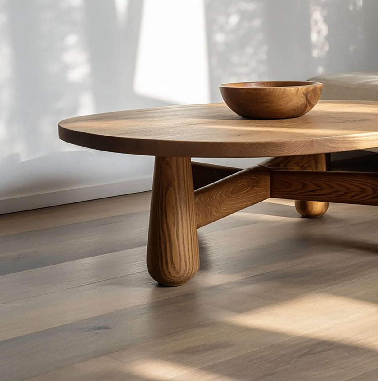 Table Basse En Bois Style Ferme Moderne – Plateau Live Edge Salon