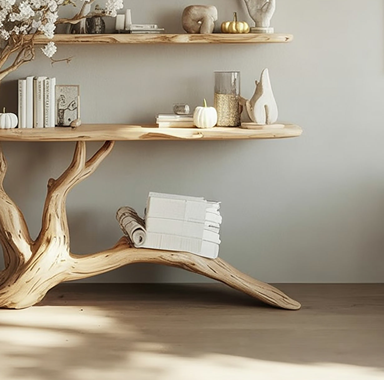 Console en Bois pour Salon – Table Coiffeuse & Bureau Style Ferme