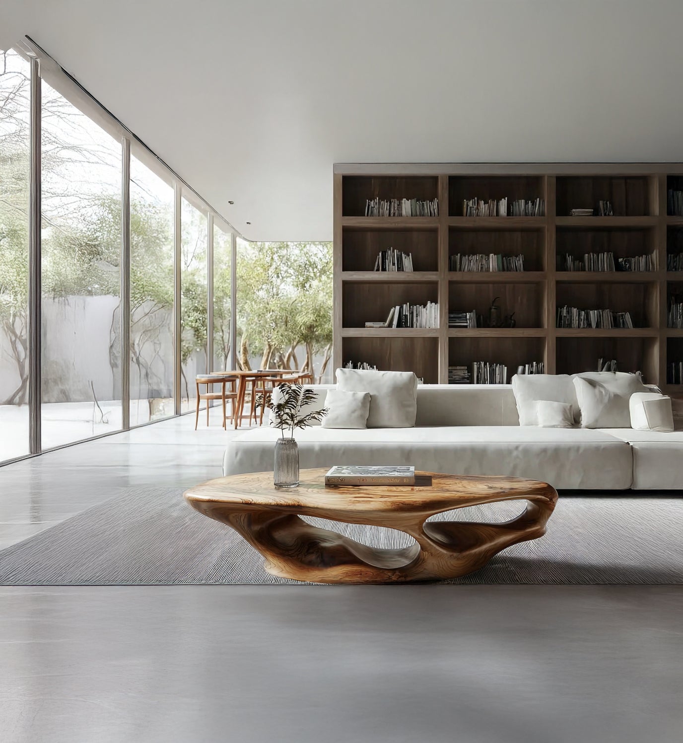 Table Basse Rustique Live Edge Basse en Bois Recyclé Style Farmhouse