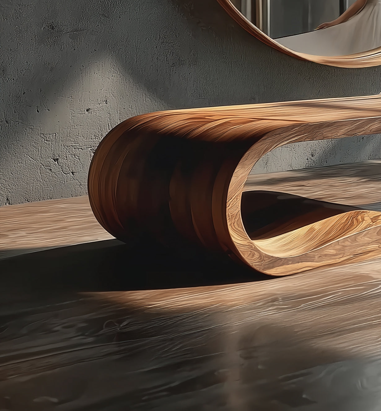 Minimalist Wooden Bench – Mid-Century Modern Style for Entryway or Living Room