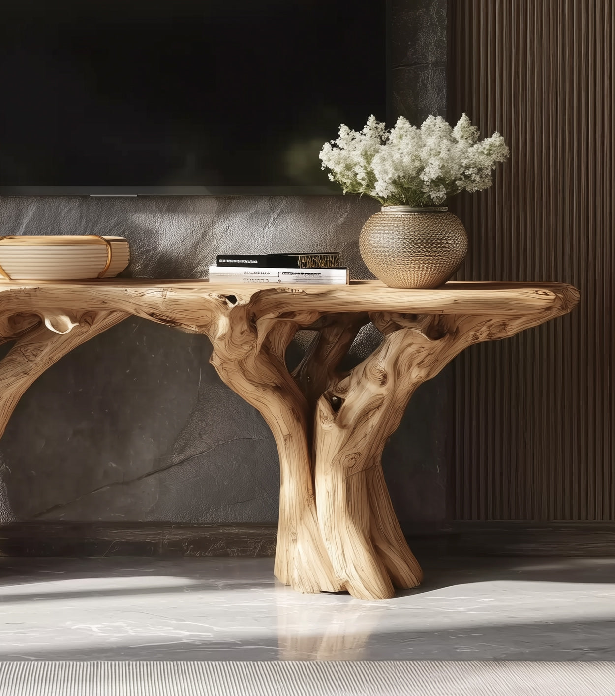 Custom Rustic Solid Wood TV Cabinet Stand – Handmade Antique Farmhouse Console