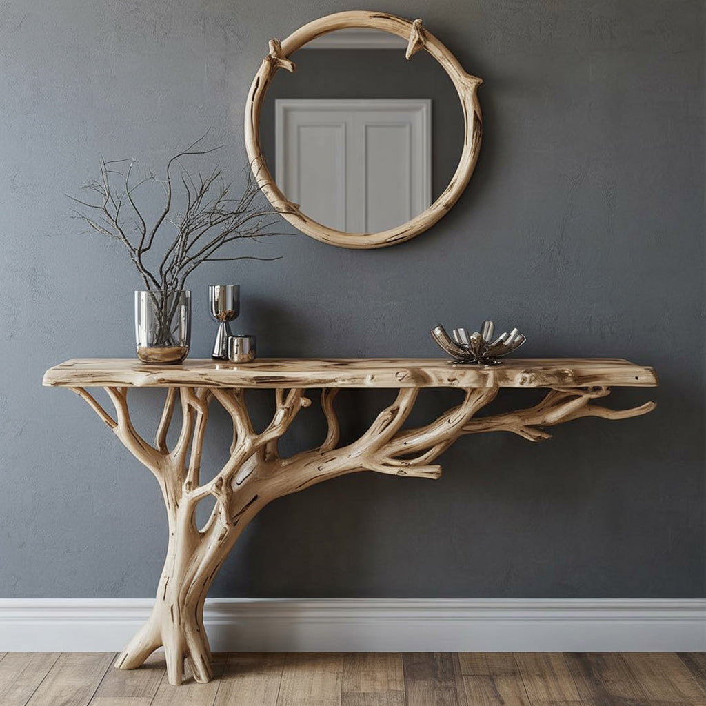 Handcrafted Console Table – Rustic Charm with Modern Functionality
